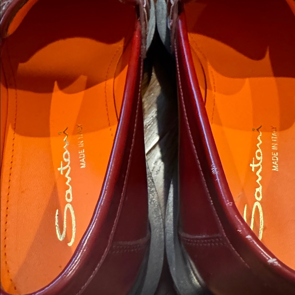 Santoni Woman’s Red Penny Loafers - Picture 13 of 17